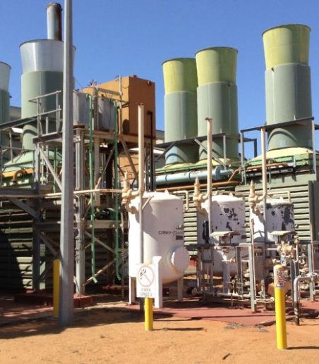 The Carnarvon Power Station before decommissioning by Perth demolition company Focus Demolition.