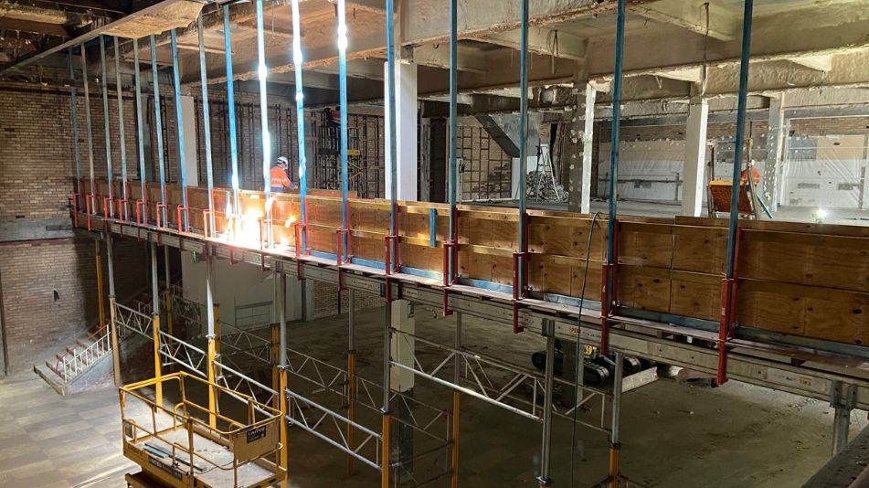 Internal of a two-storey building undergoing commercial asbestos removal in Perth by local demolition company Focus Demolition.